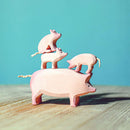 Wooden Piglet - Eating