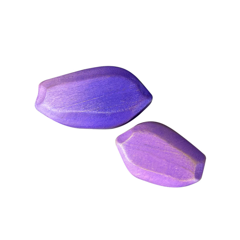 Wooden Purple Rocks - Set of 2