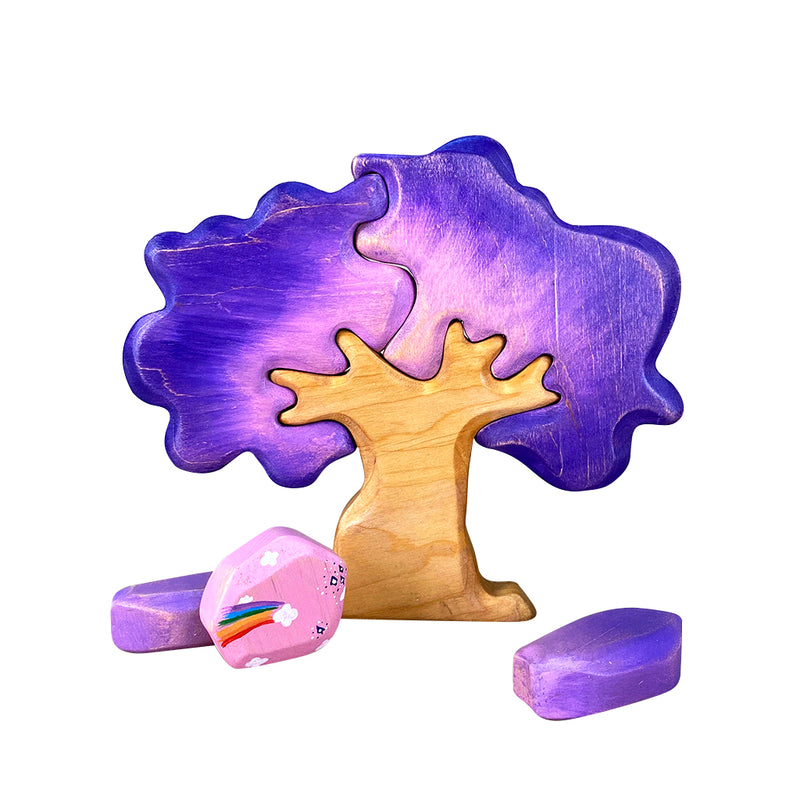Wooden Toy Purple Tree
