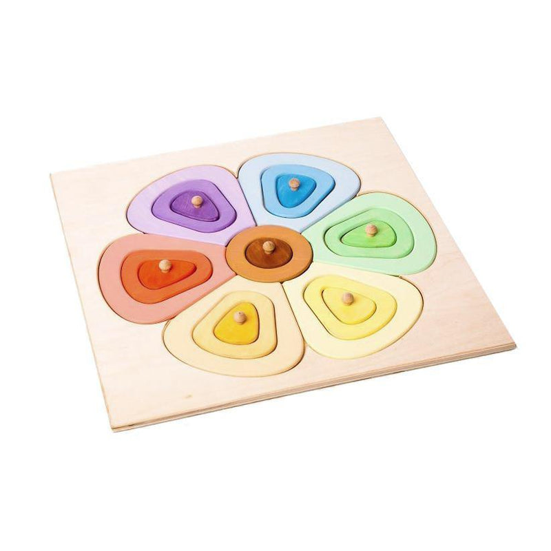 Colourful Wooden Flower Puzzle 