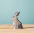 Wooden Sitting Rabbit - Grey