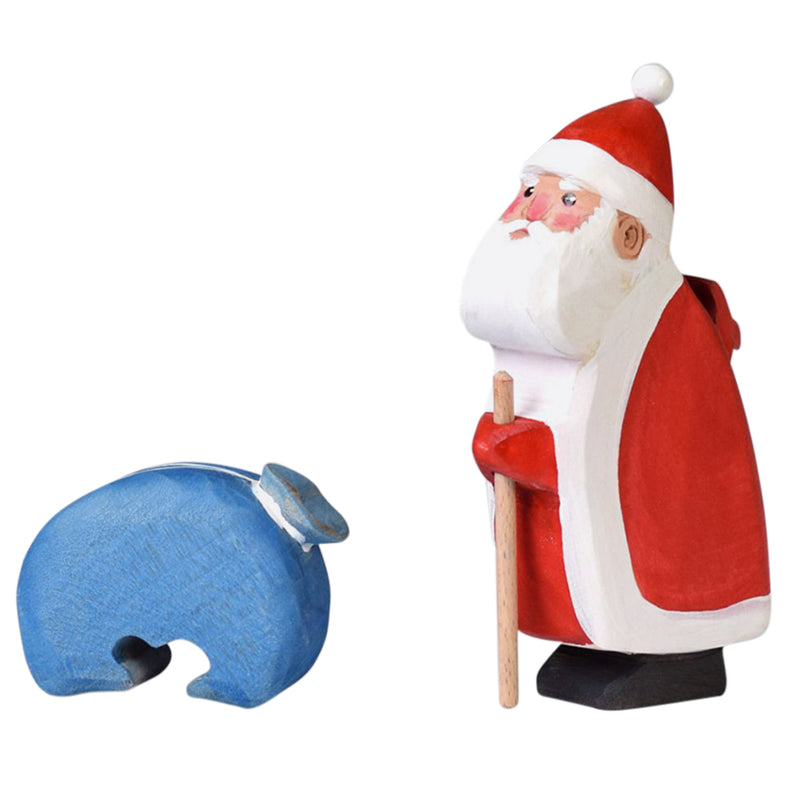 Wooden Santa Claus With Sack