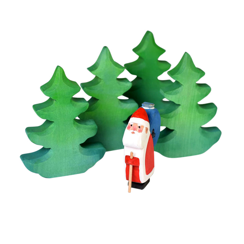 Wooden Santa Claus With Sack