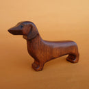 Wooden Dachshund Dog - Brown
