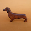 Wooden Dachshund Dog - Brown