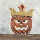 Large Wooden Scary Pumpkin - King