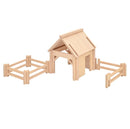 Wooden Farm Shelter with Fencing - Medium Set