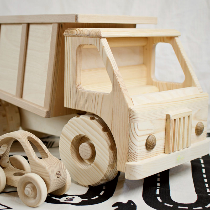 Extra Large Wooden Toy Dump Truck - Robur