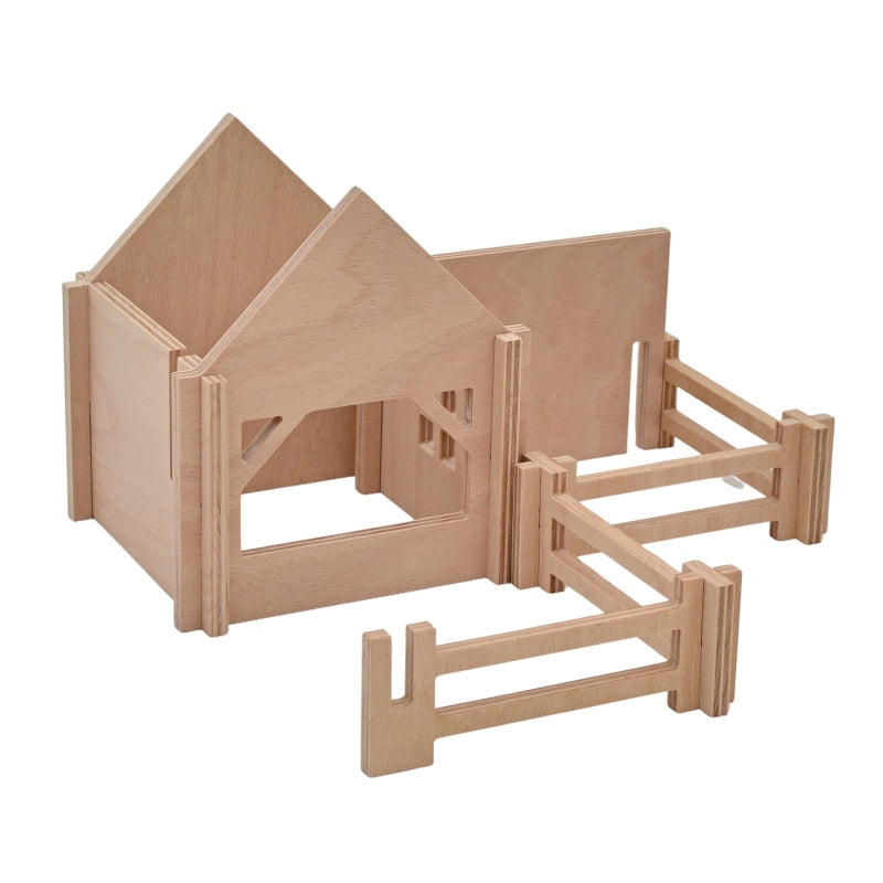 Wooden Stable and Fence - Small Set