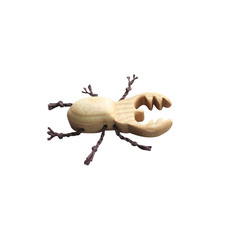 Wooden Stag Beetle Figure