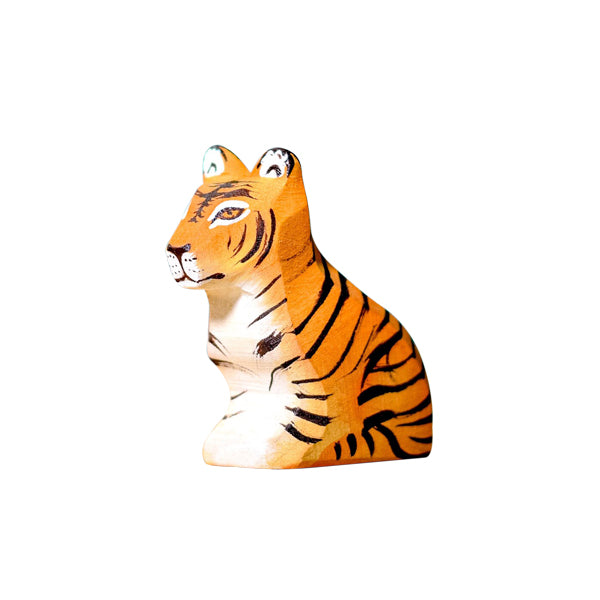 Wooden Tiger Cub - Sitting