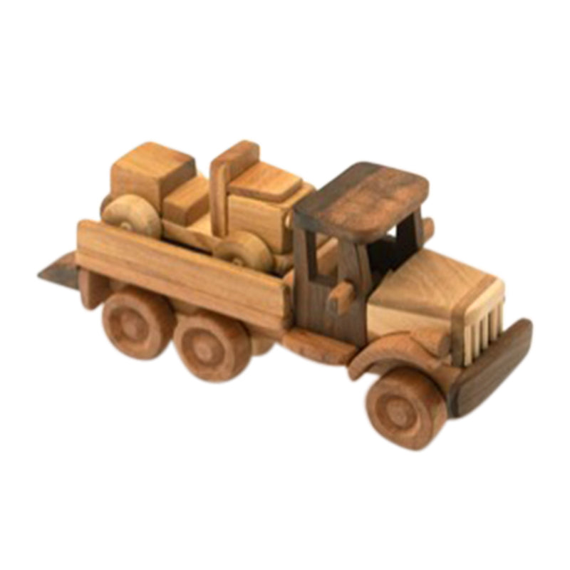 Wooden Tow Truck With Car - Alvara