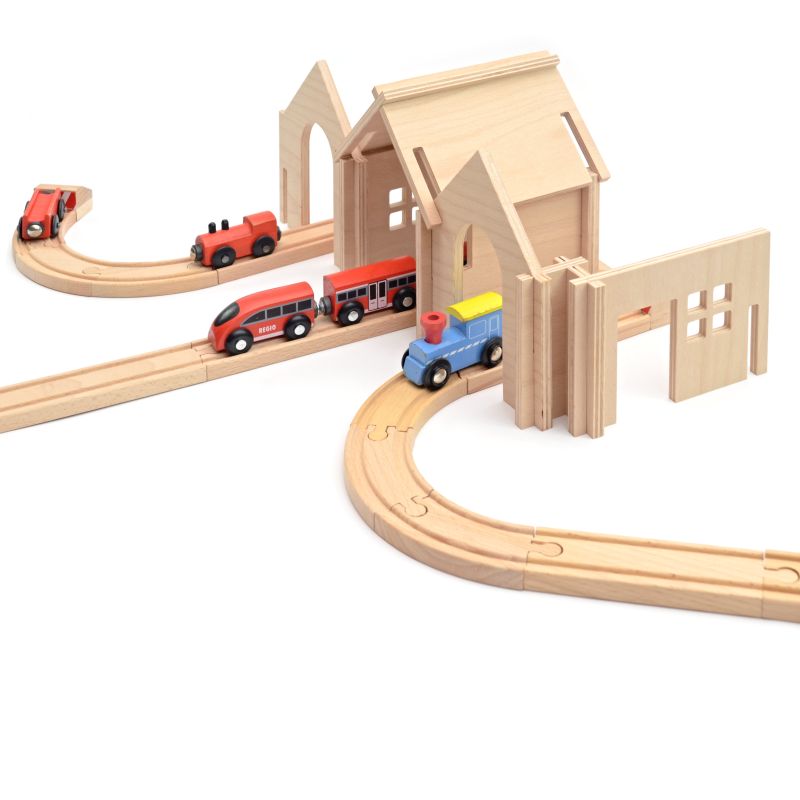 Wooden Train Station - Small Set