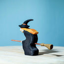 Wooden Witch With Broom