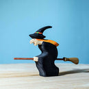 Wooden Witch With Broom