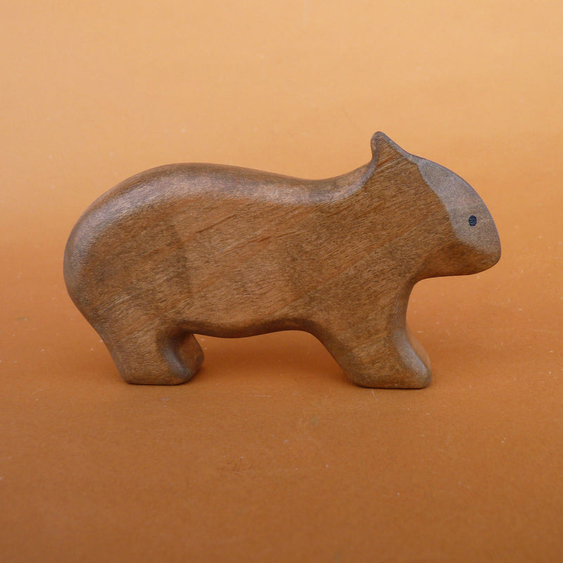 Wooden Toy Wombat Figure