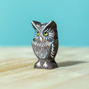 Wooden Owl Figure - Grey