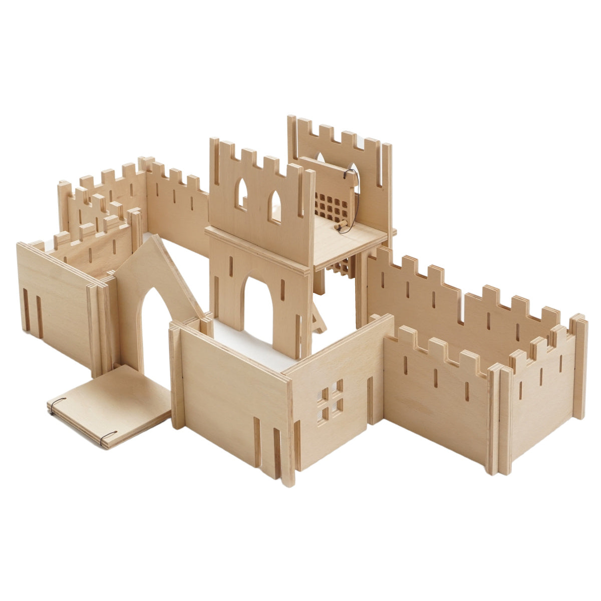 Wooden Toy Fortress Toy Castles & Knights Happy Go Ducky