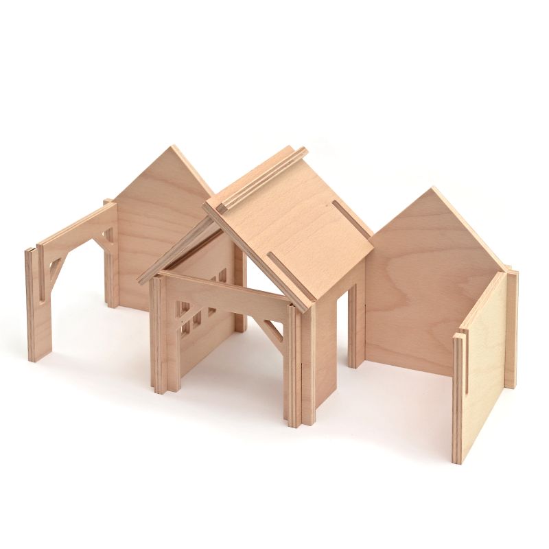 Wooden Houses - Medium Set