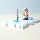 Wooden Eskimo Fishing Set