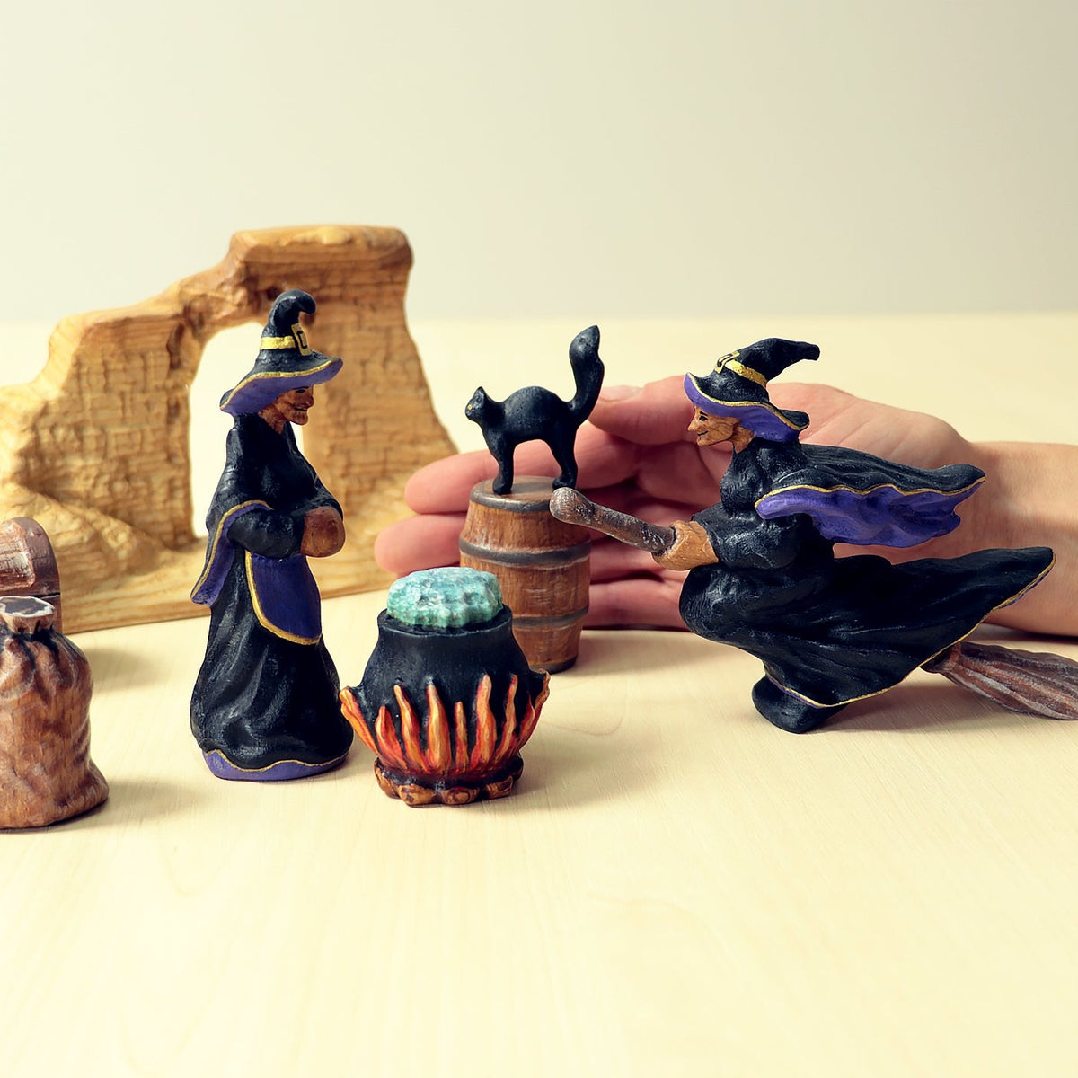 Wooden Toy Witch | Halloween Toys | Small World Play