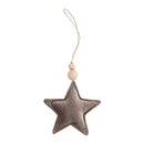 Velvet Star Pendant - Grey