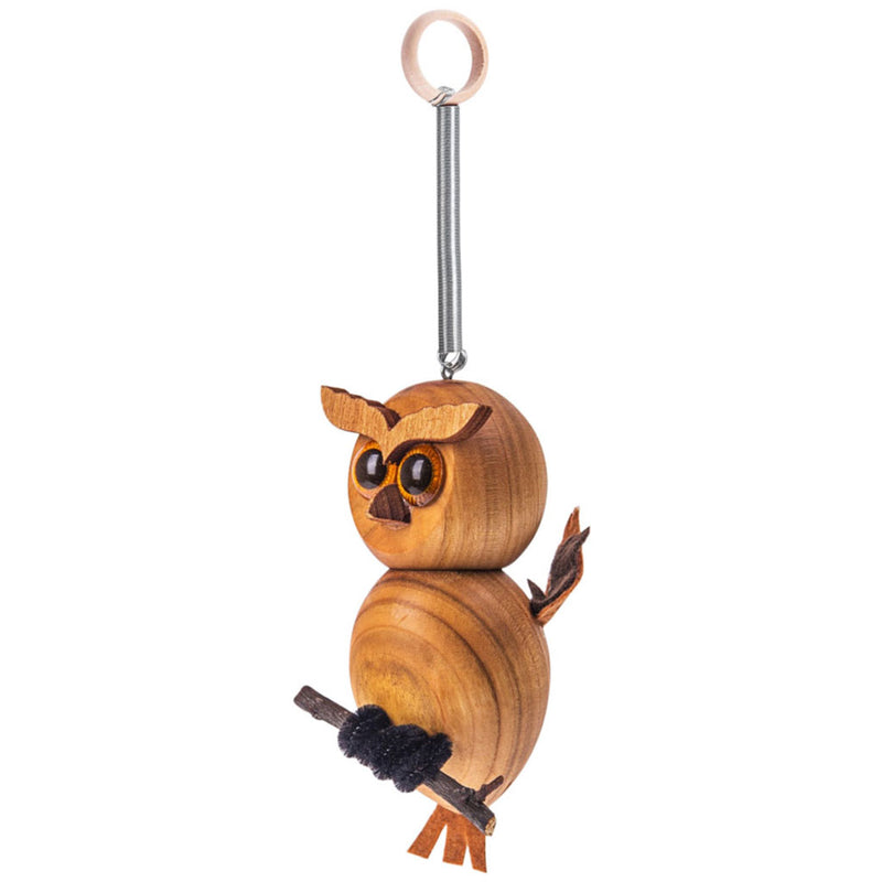 Wooden Owl On Spring - Hubert