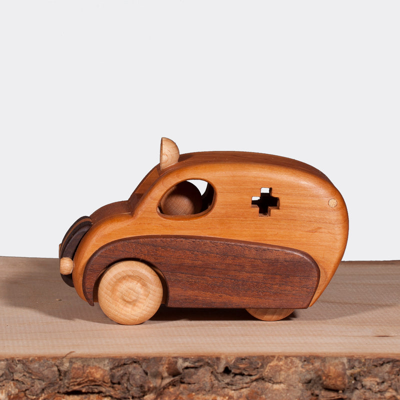 Wooden Toy Ambulance - Mable