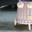 Wicker Market Buggy - Dusty Pink