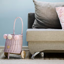 Wicker Market Buggy - Dusty Pink