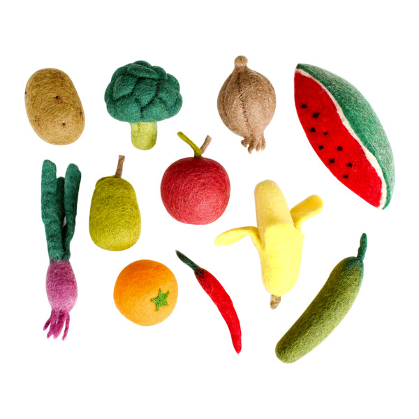 Felt Fruit & Vegetable Set - 11 Pieces