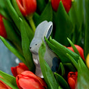 Wooden Sitting Rabbit - Grey