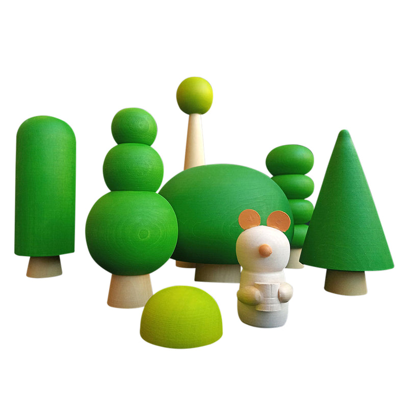 Wooden Tree Set - 7 Pieces