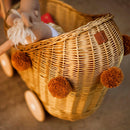 Wicker Dolls Pram - Gold