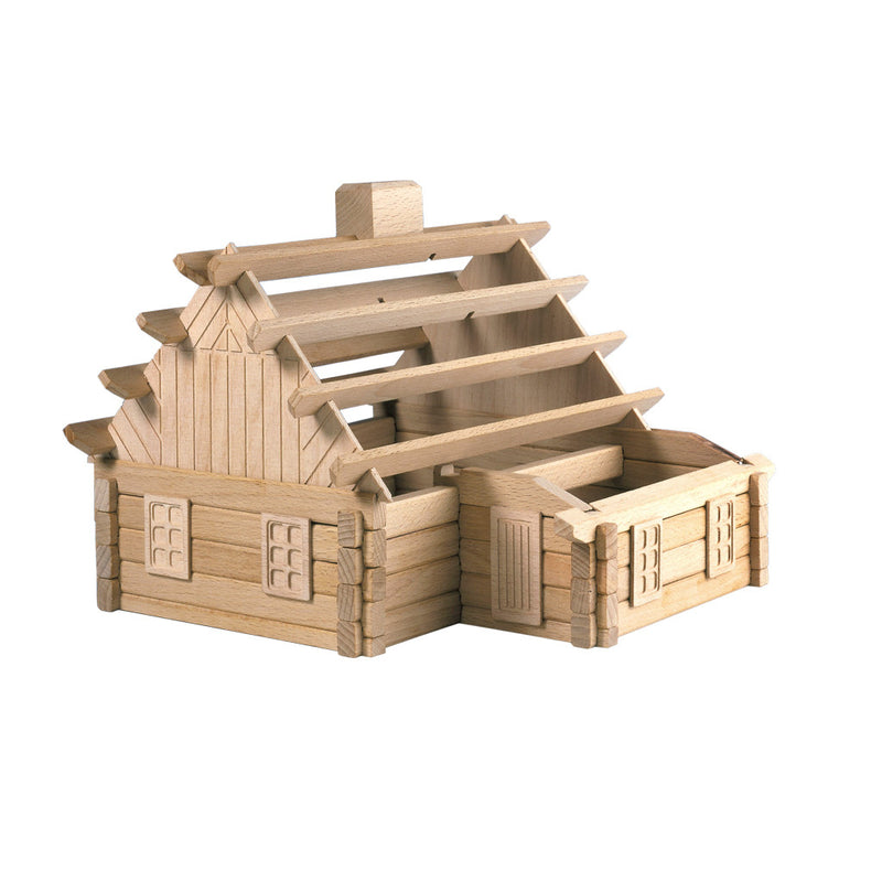 large wooden puzzle house toy