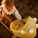 Wicker Dolls Pram - Lemon