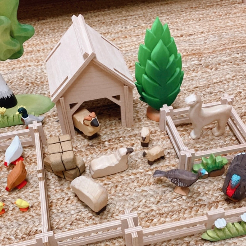 Wooden Farm Set with Fencing - Large Set