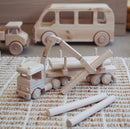 Wooden Truck With Logs & Crane - Montana