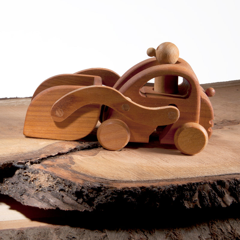 Harland the wooden front loader toy