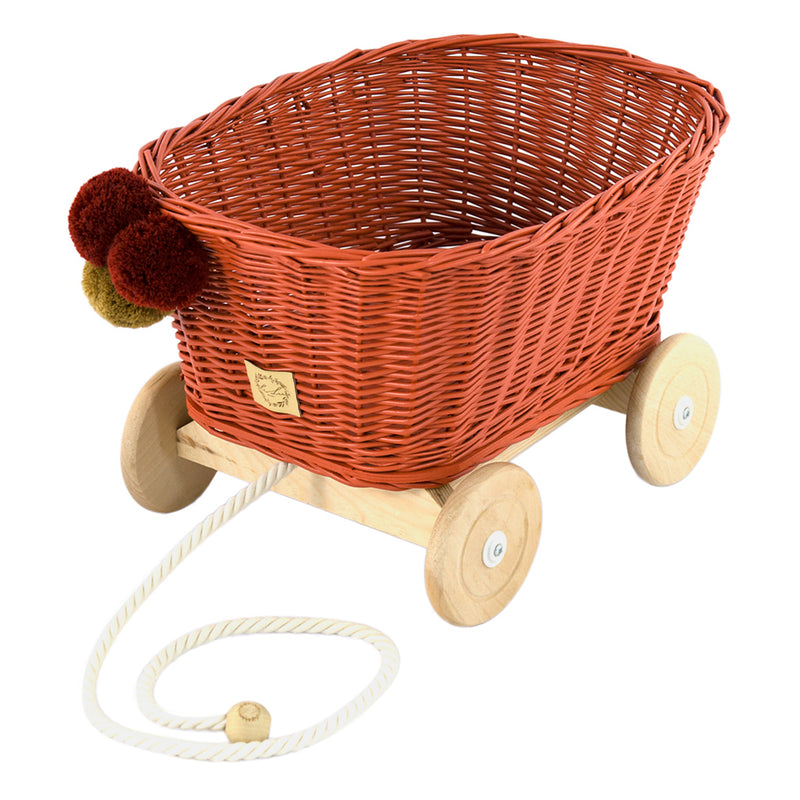 Wicker Pull Cart - Rowanberry