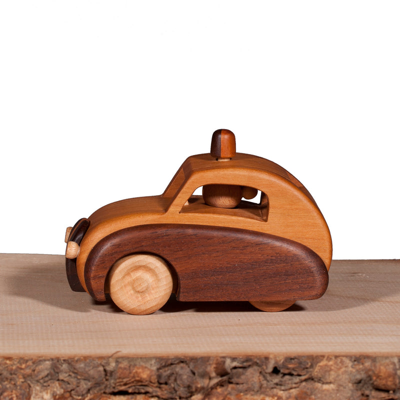 wooden police cars