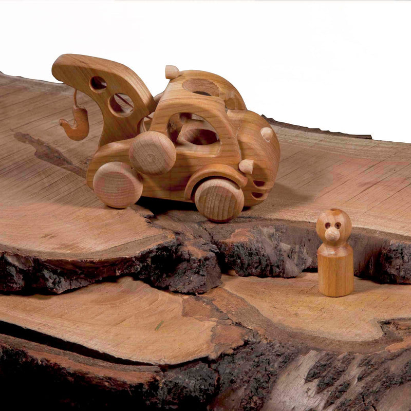 toy wooden tow truck