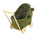 Wicker Dolls Pram - Khaki